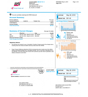 Utility Bill, SDG&E